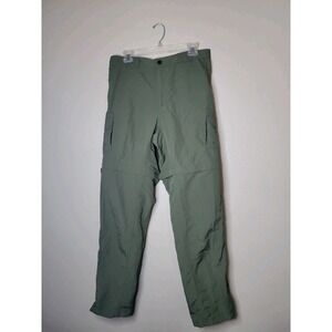 Magellan Mens Convertible Pants Green Outdoors Water Repellant Fishing Sz M